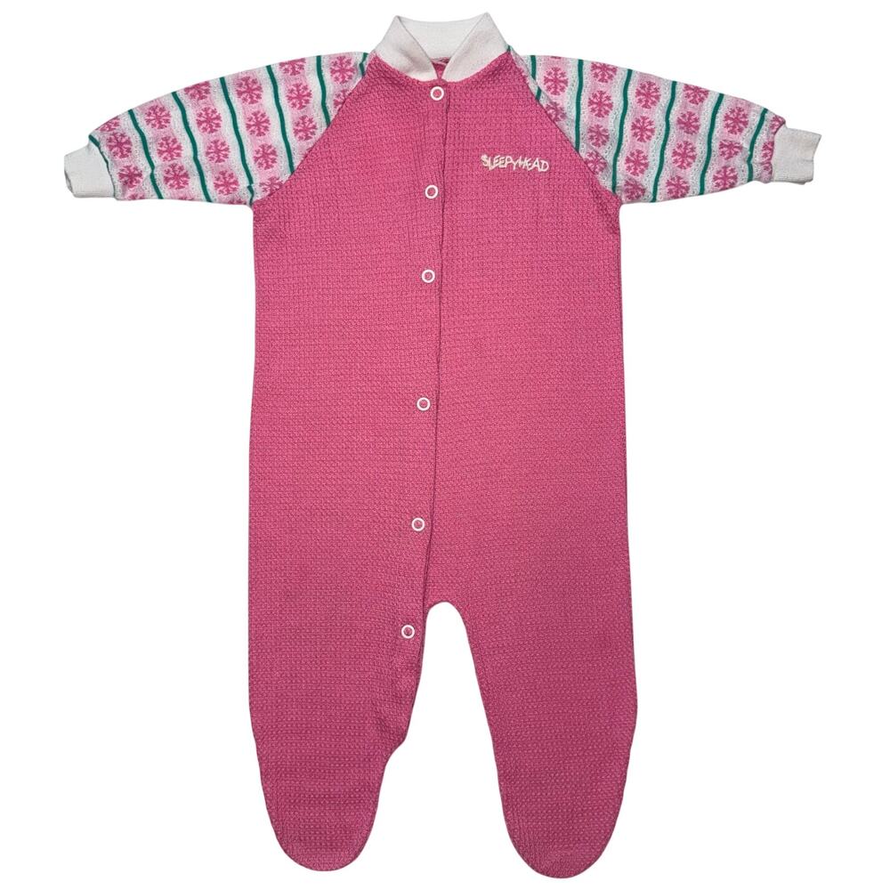 1980’s Sears Waffle Knit Sleeper best for 6-9m